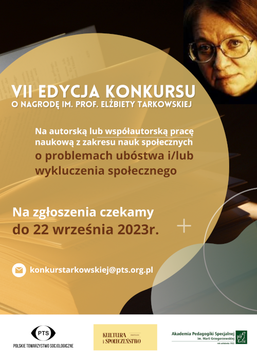 plakat informujący o VII Edycji Konkursu im. Prof. E. Tarkowskiej