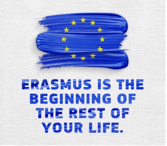 Erasmus is the beginning of the rest of your life graphics