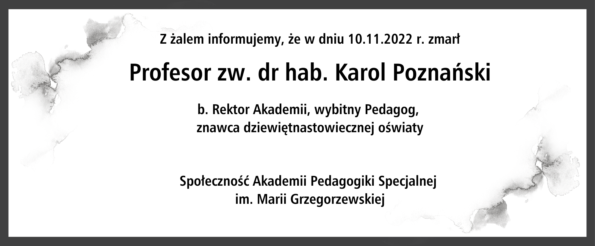 nekrolog K Poznański