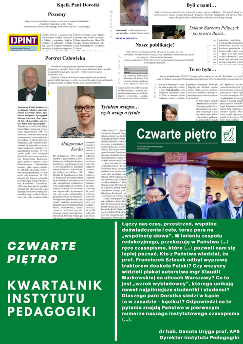 okładka kwartalnika Instytutu Pedagogiki