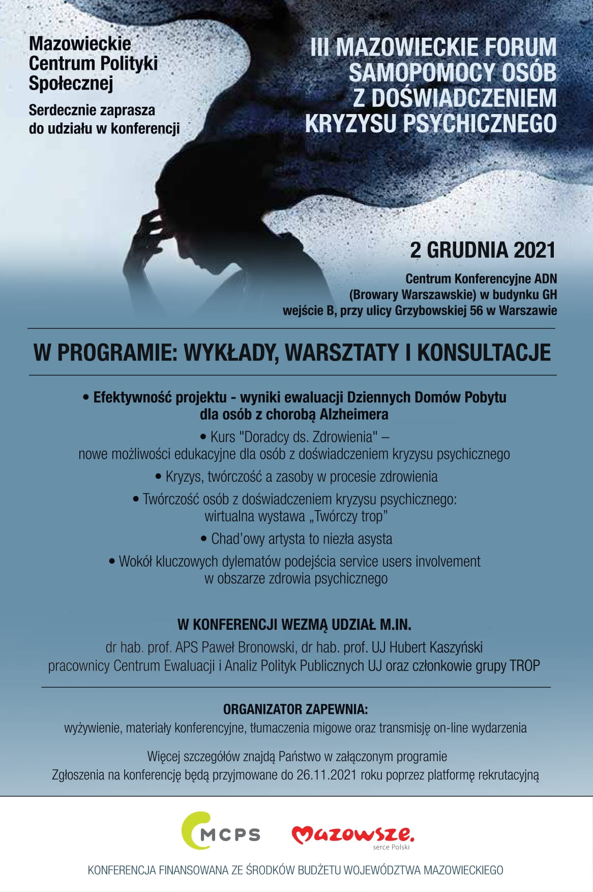 Plakat III Mazowieckiego Forum Samopomocy